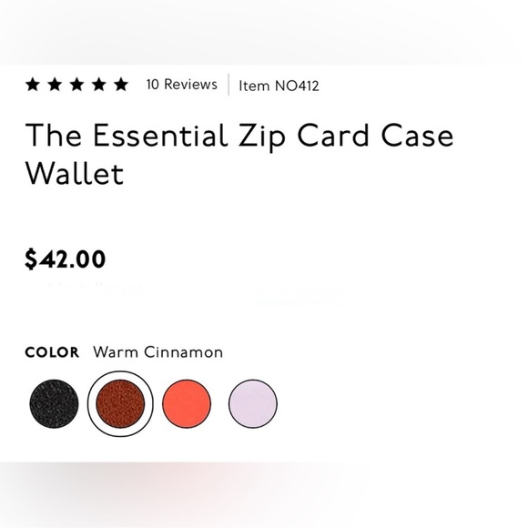 Madewell the essential zip card case wallet size 3” by 5” - Picture 6 of 11